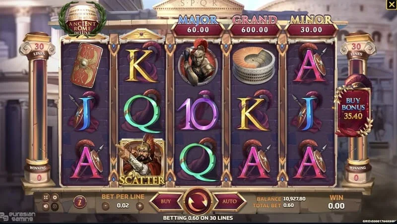 Ancient Rome Deluxe AI - Scatter and Free Spins